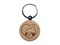 Cockatiel Bird Inside of Heart Engraved Wood Round Keychain Tag Charm